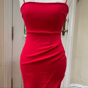 red Blue Blush tulip dress